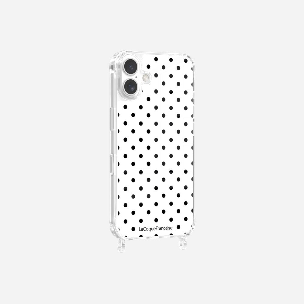 Coque Anneaux Imprimee Pois Noir - 9