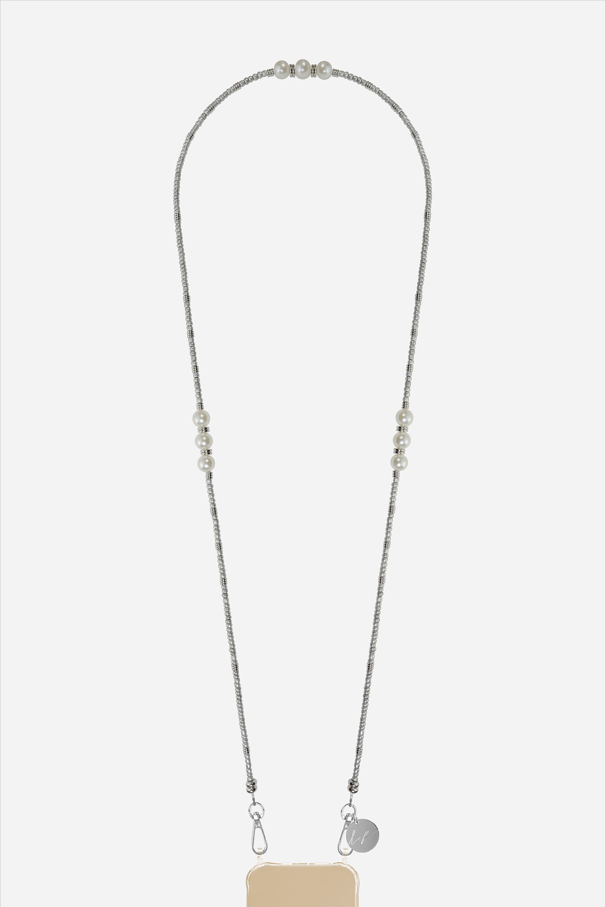 Chaine Longue Iris Argent 120 cm