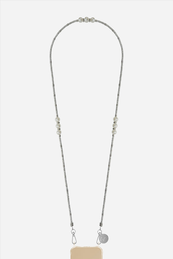 Chaine Longue Iris Argent 120 cm