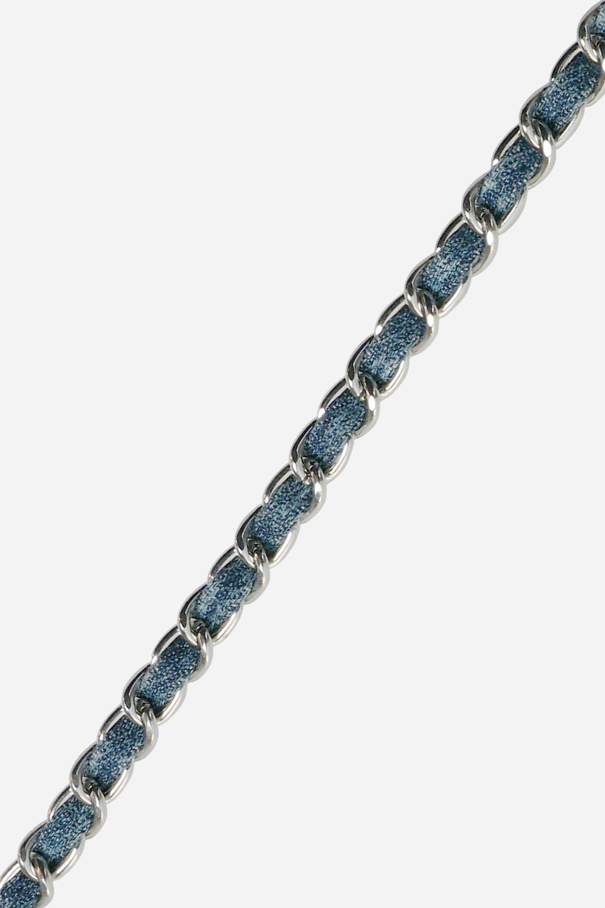 Chaine Longue Cali Bleu Dore 120 cm