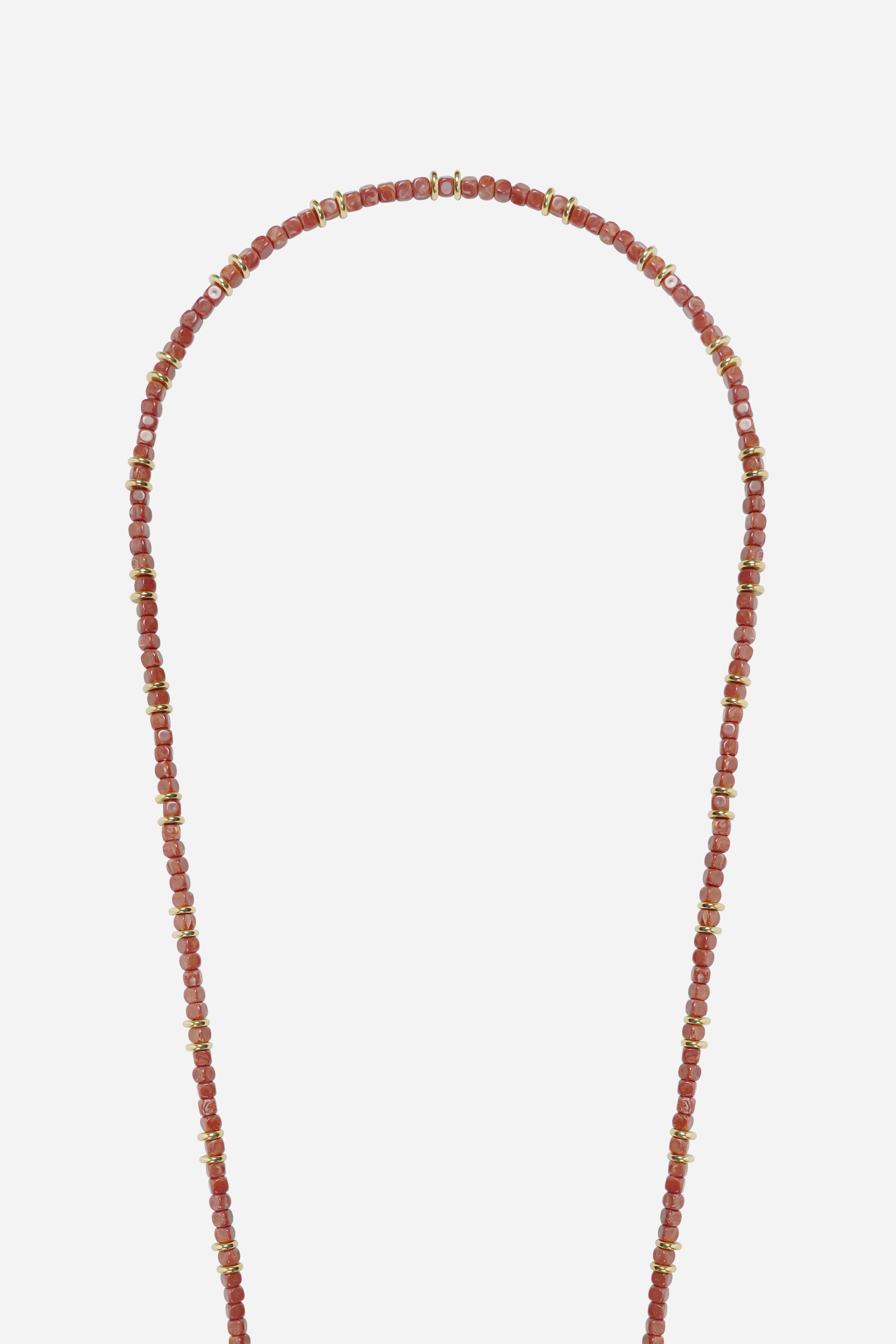 Long Dalia Bordeaux Chain 120 cm