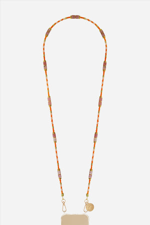 Chaine Longue Ornella Orange 120 cm