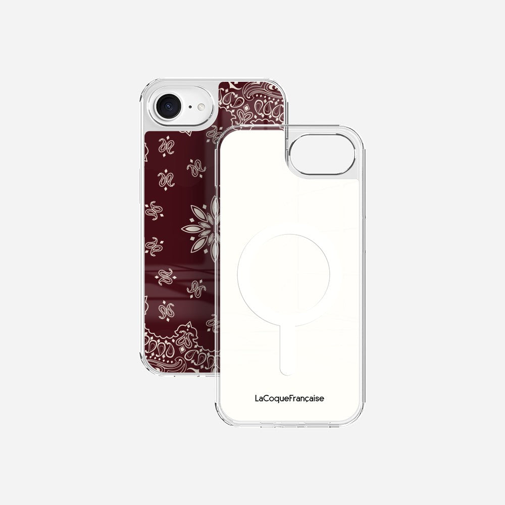 Coque Sans Anneaux Imprimee Bandana Bordeaux