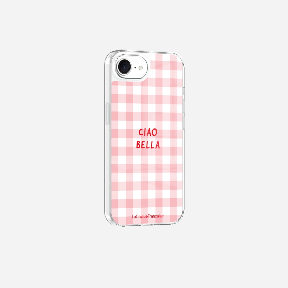 Coque Sans Anneaux Imprimee Ciao Bella Vichy Rose