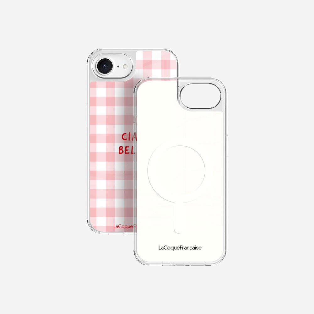 Coque Sans Anneaux Imprimee Ciao Bella Vichy Rose