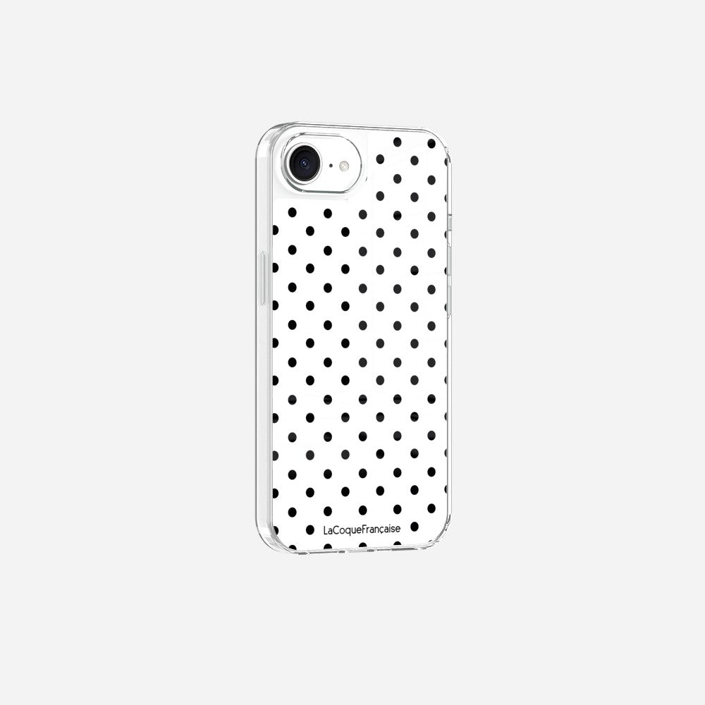 Coque Sans Anneaux Imprimee Pois Noir