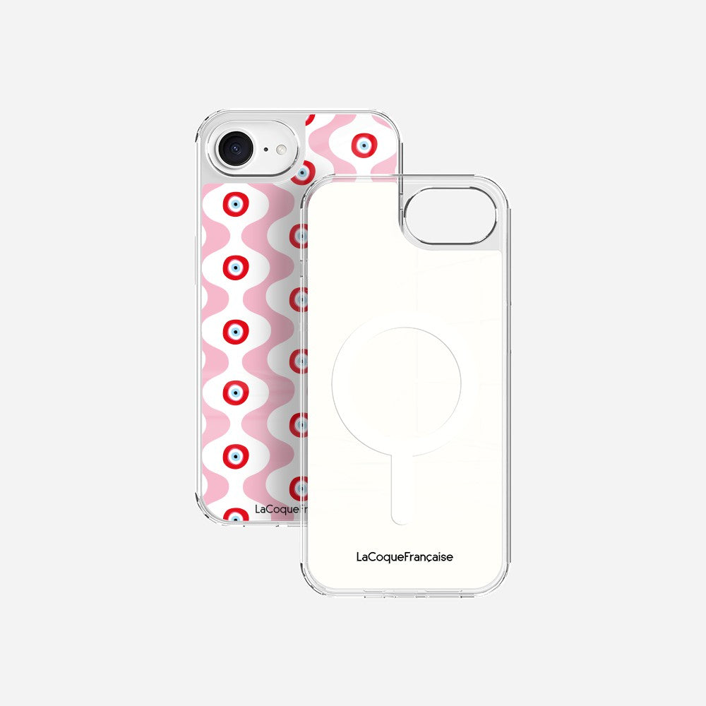 Coque Sans Anneaux Imprimee Vagues Rose