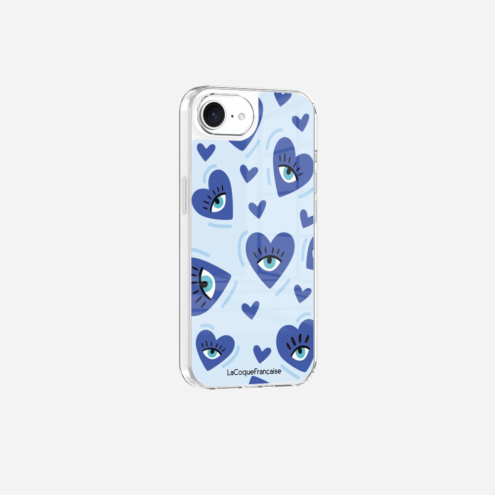 Coque Sans Anneaux Imprimee Yeux D'amour Bleu