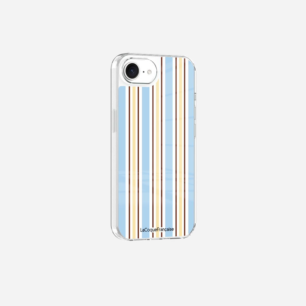 Coque Sans Anneaux Imprimee Rayure Bleue