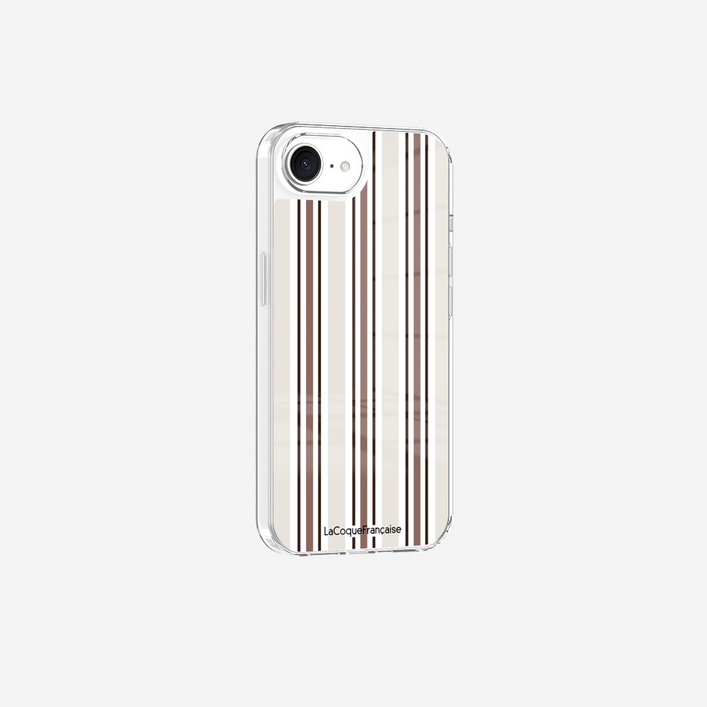 Coque Sans Anneaux Imprimee Rayure Greige