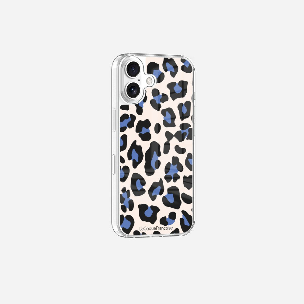 Beige and Blue Leopard Print Ringless Case