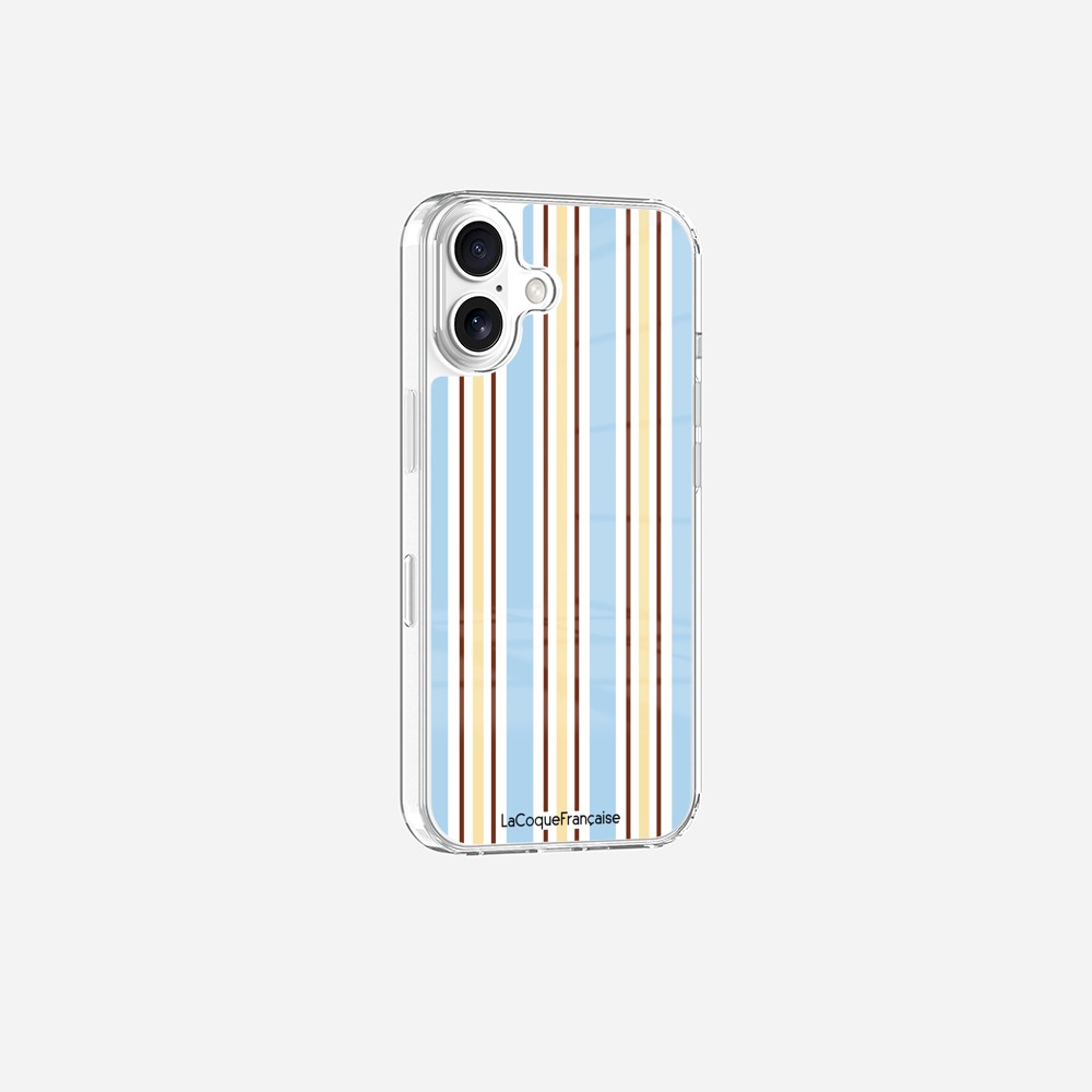 Coque Sans Anneaux Imprimee Rayure Bleue - 8