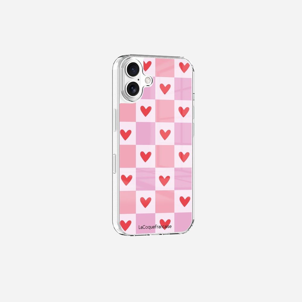 Coque Sans Anneaux Imprimee Coeur Carreau - 9