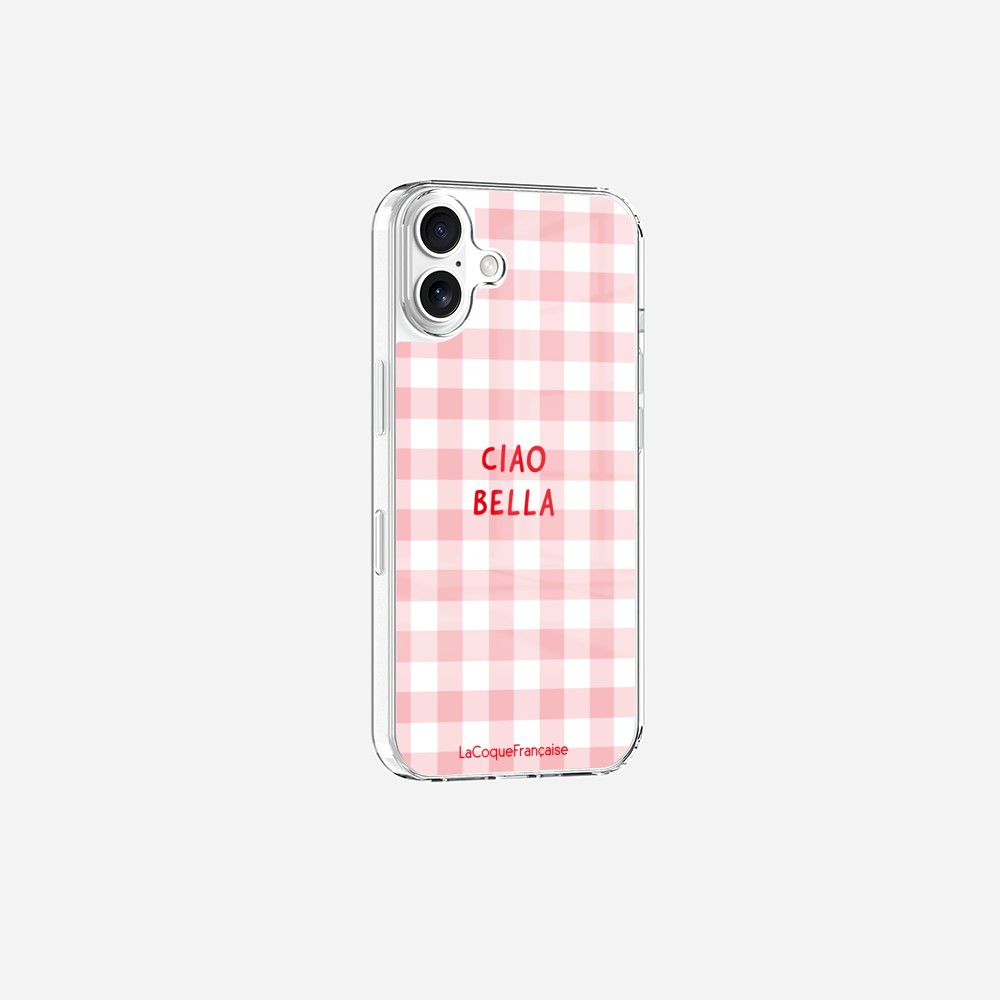 Coque Sans Anneaux Imprimee Ciao Bella Vichy Rose - 8
