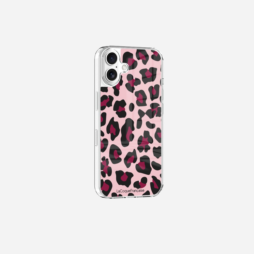 Coque Sans Anneaux Imprimee Leopard Rose Et Bordeaux - 8