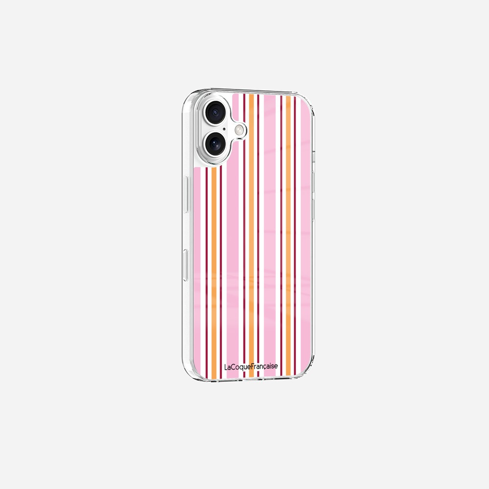Coque Sans Anneaux Imprimee Rayure Rose - 9