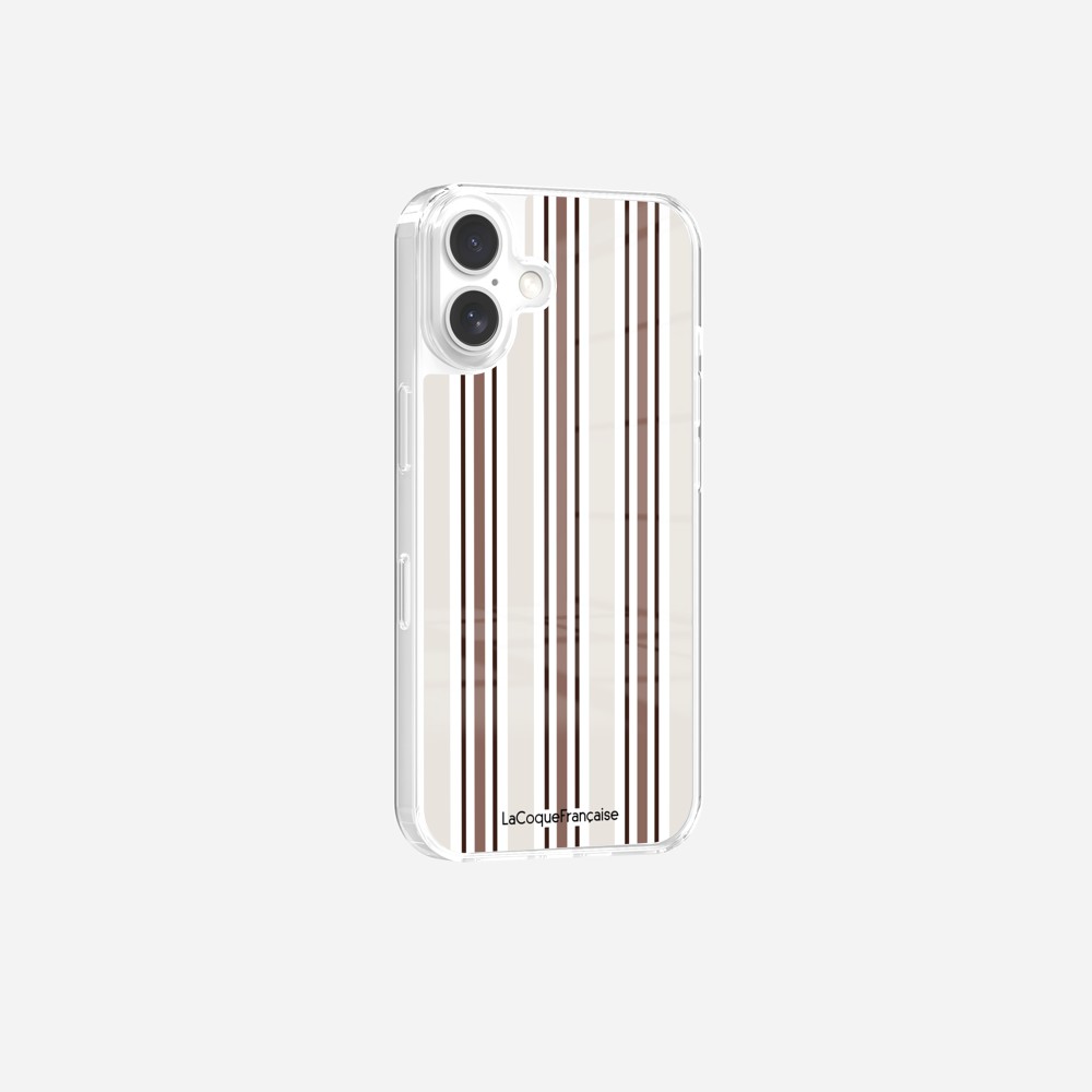 Coque Sans Anneaux Imprimee Rayure Greige - 5