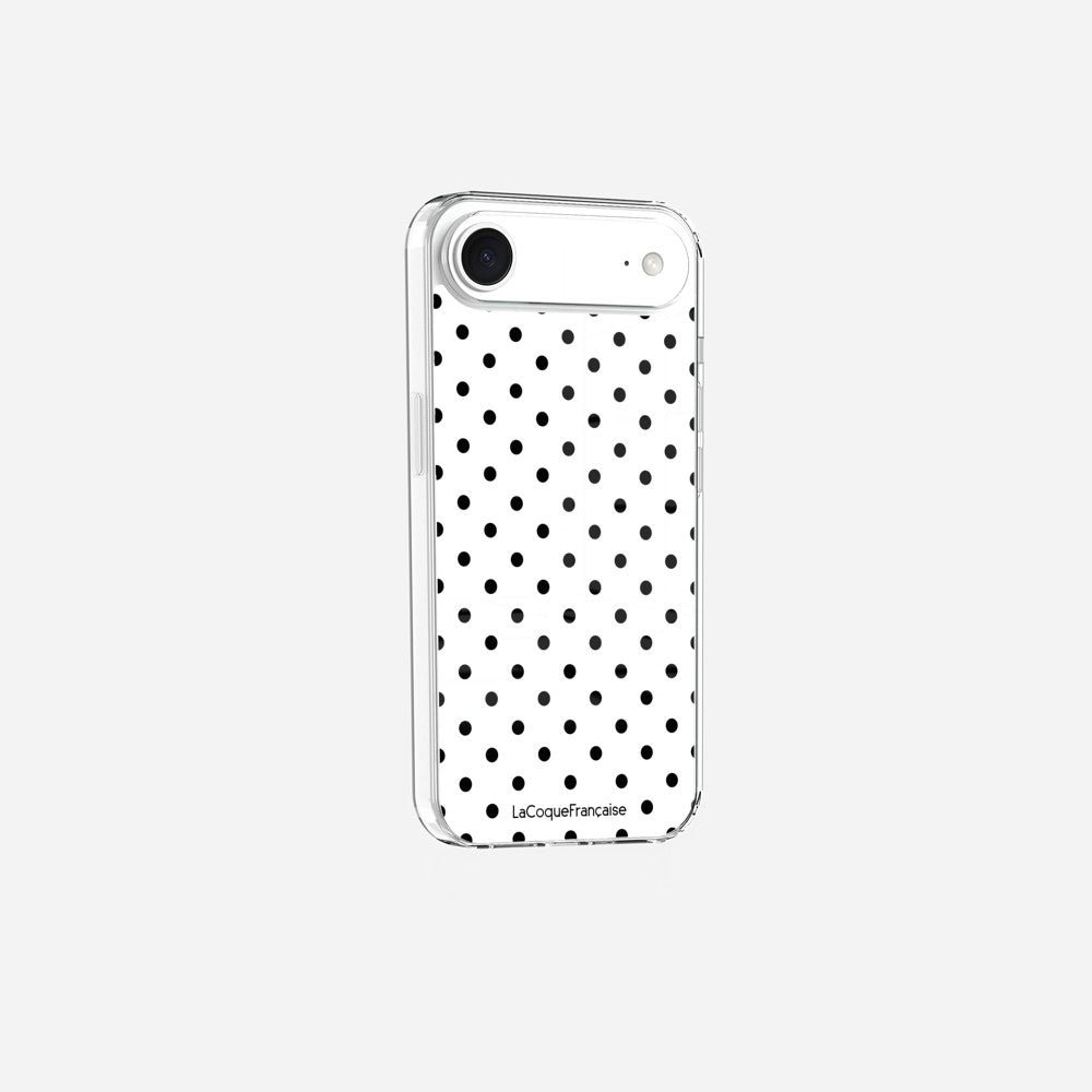 Coque Sans Anneaux Imprimee Pois Noir
