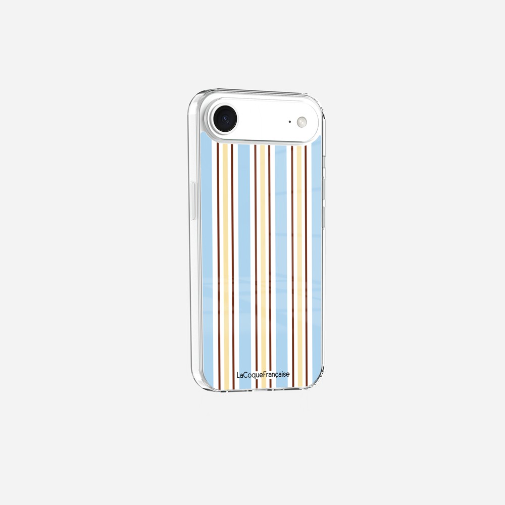 Coque Sans Anneaux Imprimee Rayure Bleue