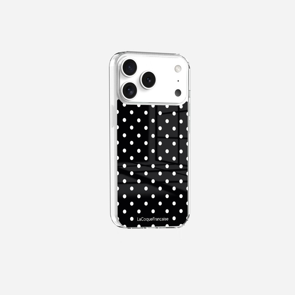 Coque Sans Anneaux Imprimee Pois Blanc