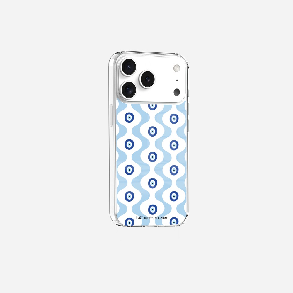 Coque Sans Anneaux Imprimee Vagues Bleu