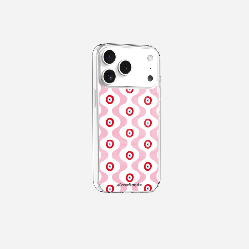 Coque Sans Anneaux Imprimee Vagues Rose