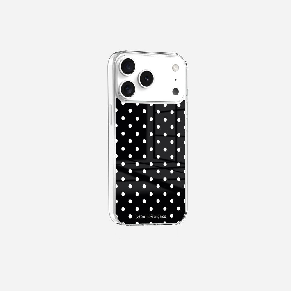 Coque Sans Anneaux Imprimee Pois Blanc