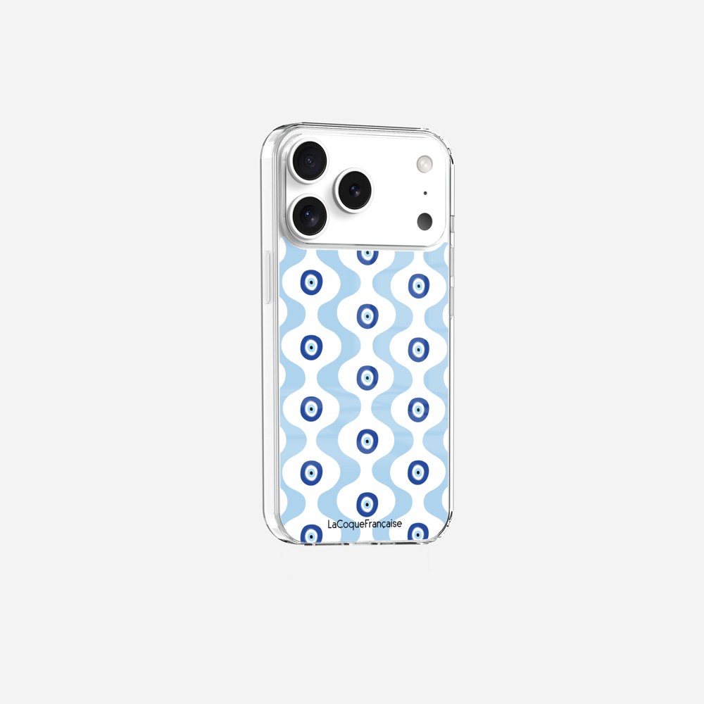 Coque Sans Anneaux Imprimee Vagues Bleu