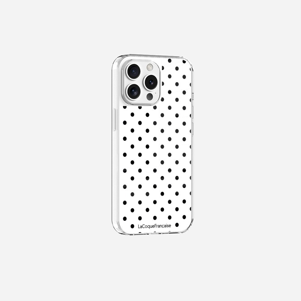 Coque Sans Anneaux Imprimee Pois Noir - 11