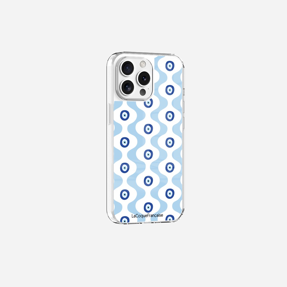 Coque Sans Anneaux Imprimee Vagues Bleu - 10