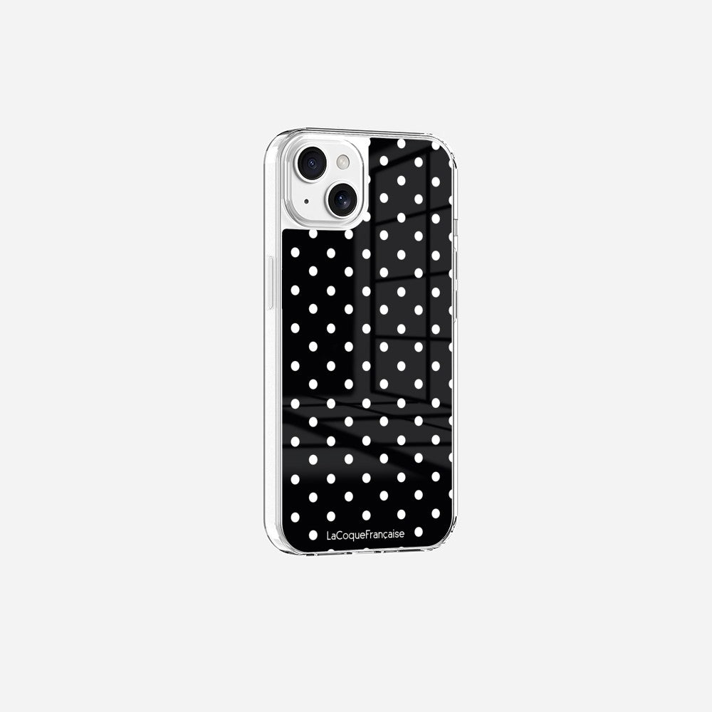 Coque Sans Anneaux Imprimee Pois Blanc - 16