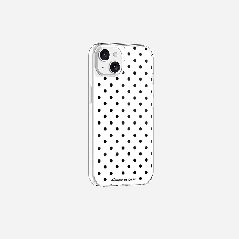 Coque Sans Anneaux Imprimee Pois Noir - 17