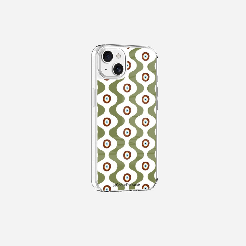 Coque Sans Anneaux Imprimee Vagues Vert - 17