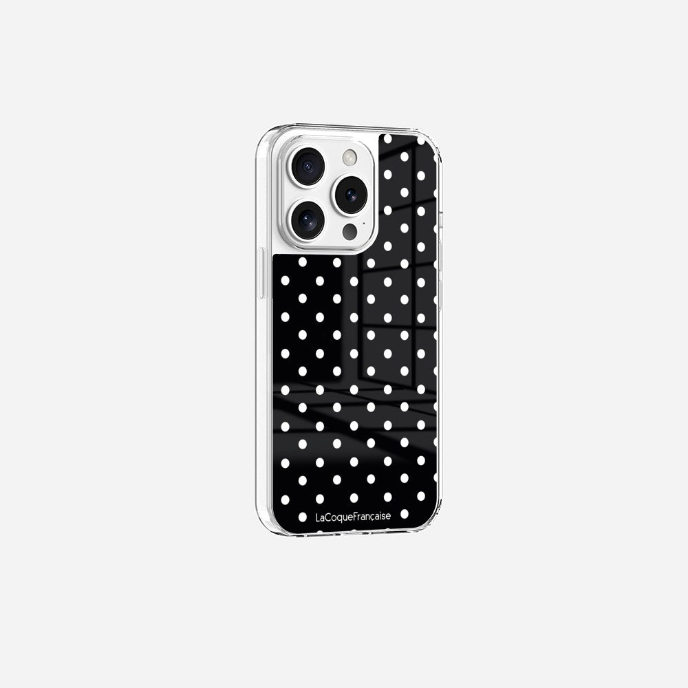 Coque Sans Anneaux Imprimee Pois Blanc - 17