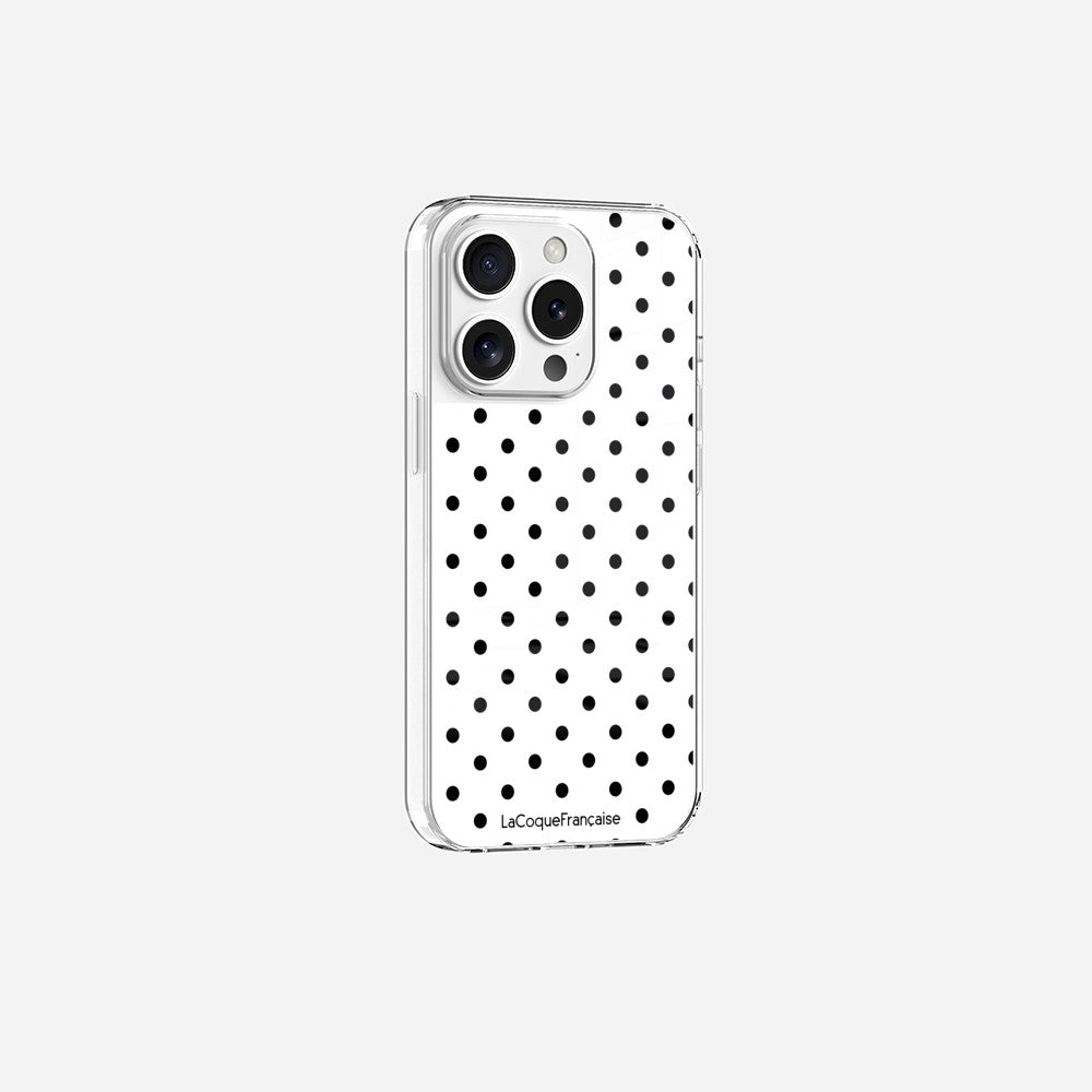 Coque Sans Anneaux Imprimee Pois Noir - 18