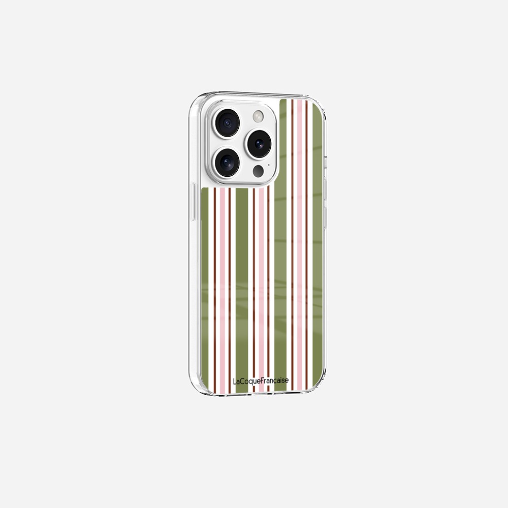 Coque Sans Anneaux Imprimee Rayure Kaki - 17