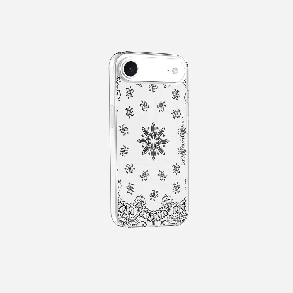 Coque Sans Anneaux Imprimee Bandana Blanc - 23