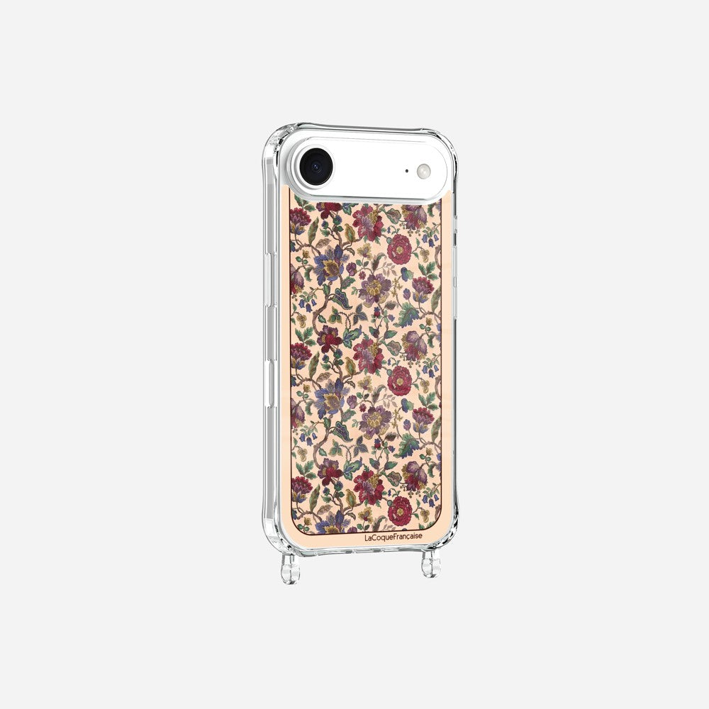 Coque Anneaux Imprimee Foulard Fleurs Rouges - 30