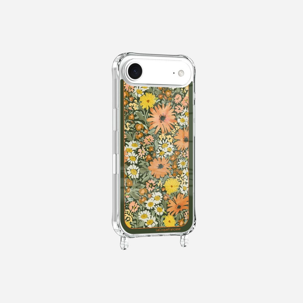 Coque Anneaux Imprimee Foulard Fleurs Oranges - 29