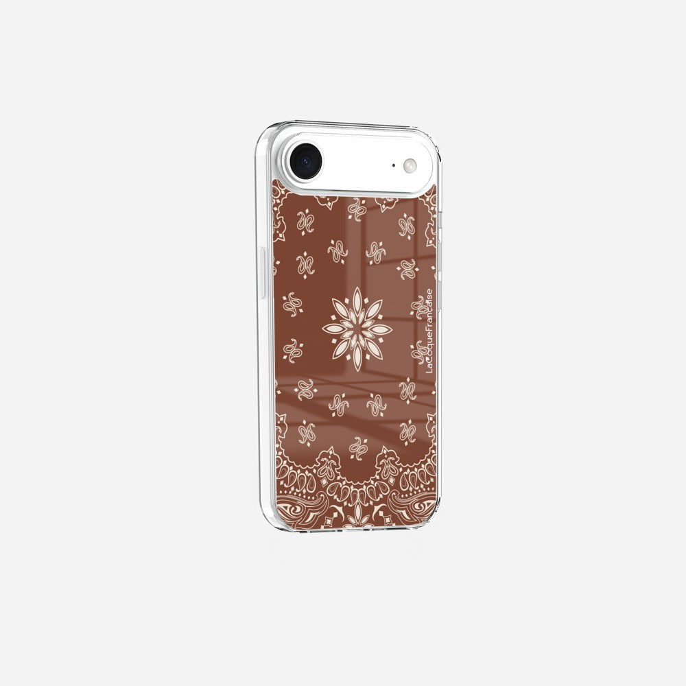 Coque Sans Anneaux Imprimee Bandana Brun - 22