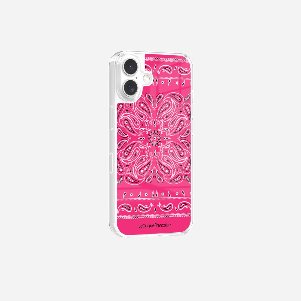 Coque Sans Anneaux Imprimee Bandana Rose Fluo - 24