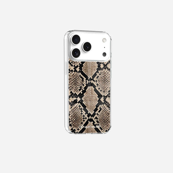 Coque Sans Anneaux Imprimee Python Beige - 20