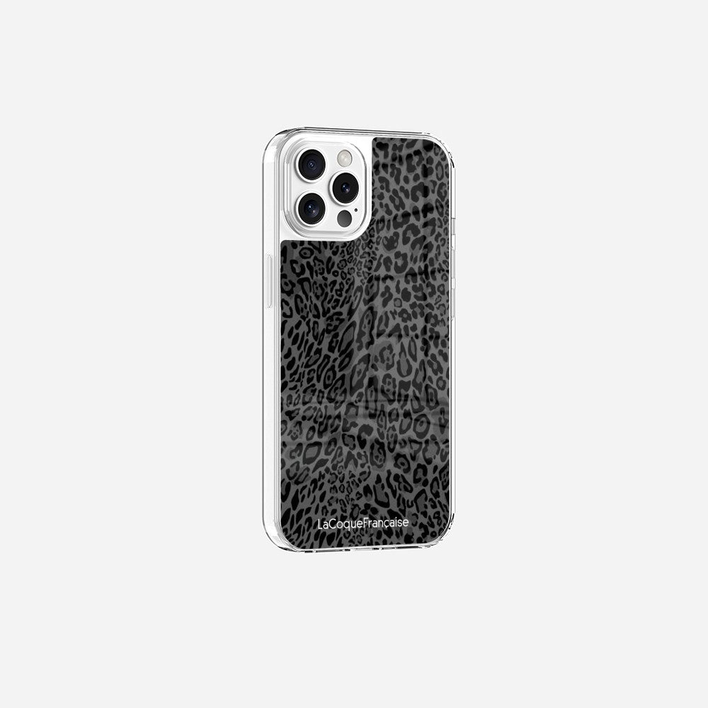 Coque Sans Anneaux Imprimee Leopard Gris - 22