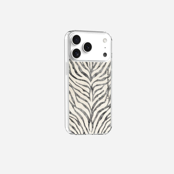Coque Sans Anneaux Imprimee Zebre Noir - 20