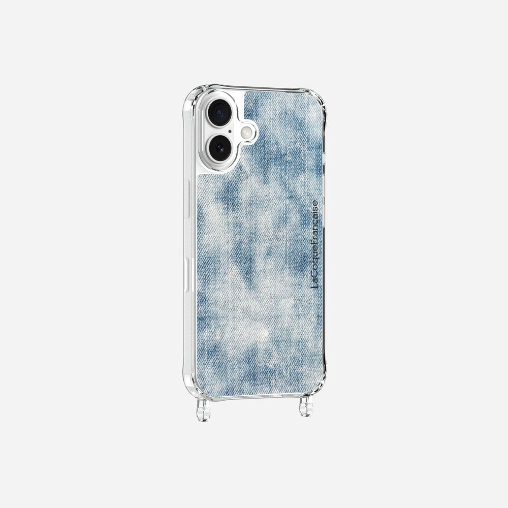 Coque Anneaux Imprimee Jean Bleu - 30