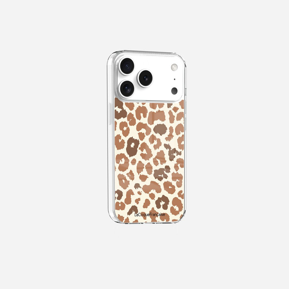 Coque Sans Anneaux Imprimee Leopard Marron