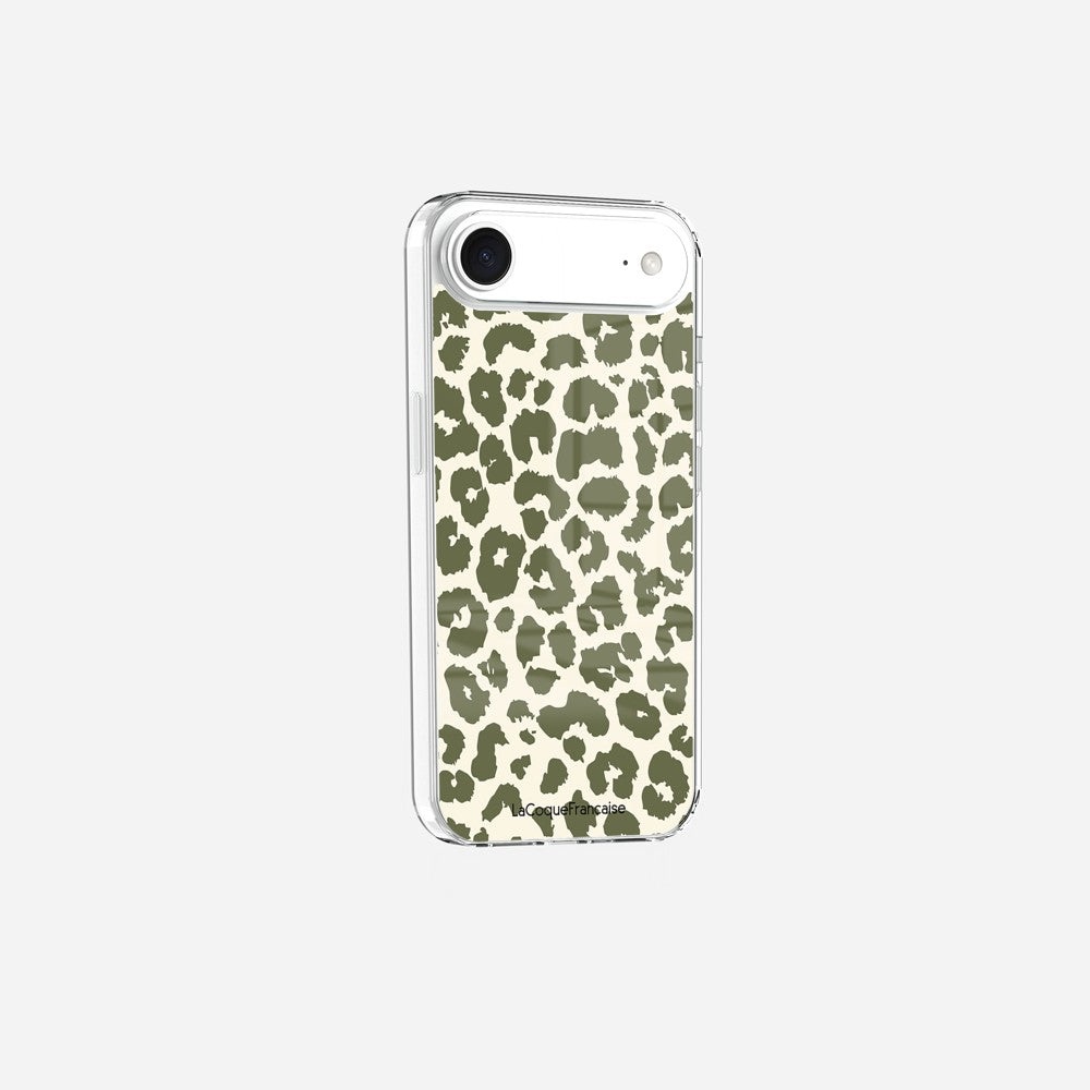 Coque Sans Anneaux Imprimee Leopard Kaki