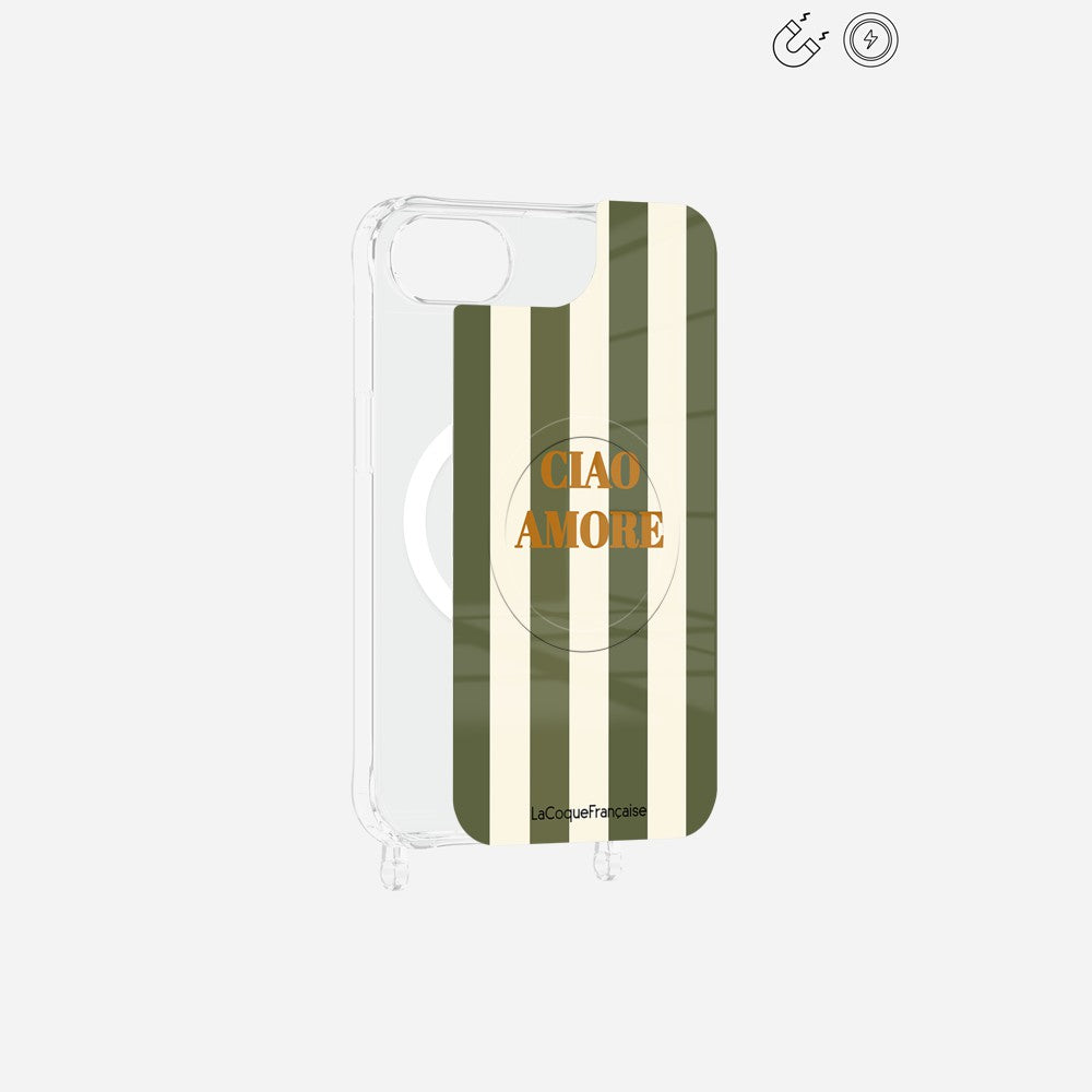 Plaque Magnetique Imprimee Ciao Amore Kaki