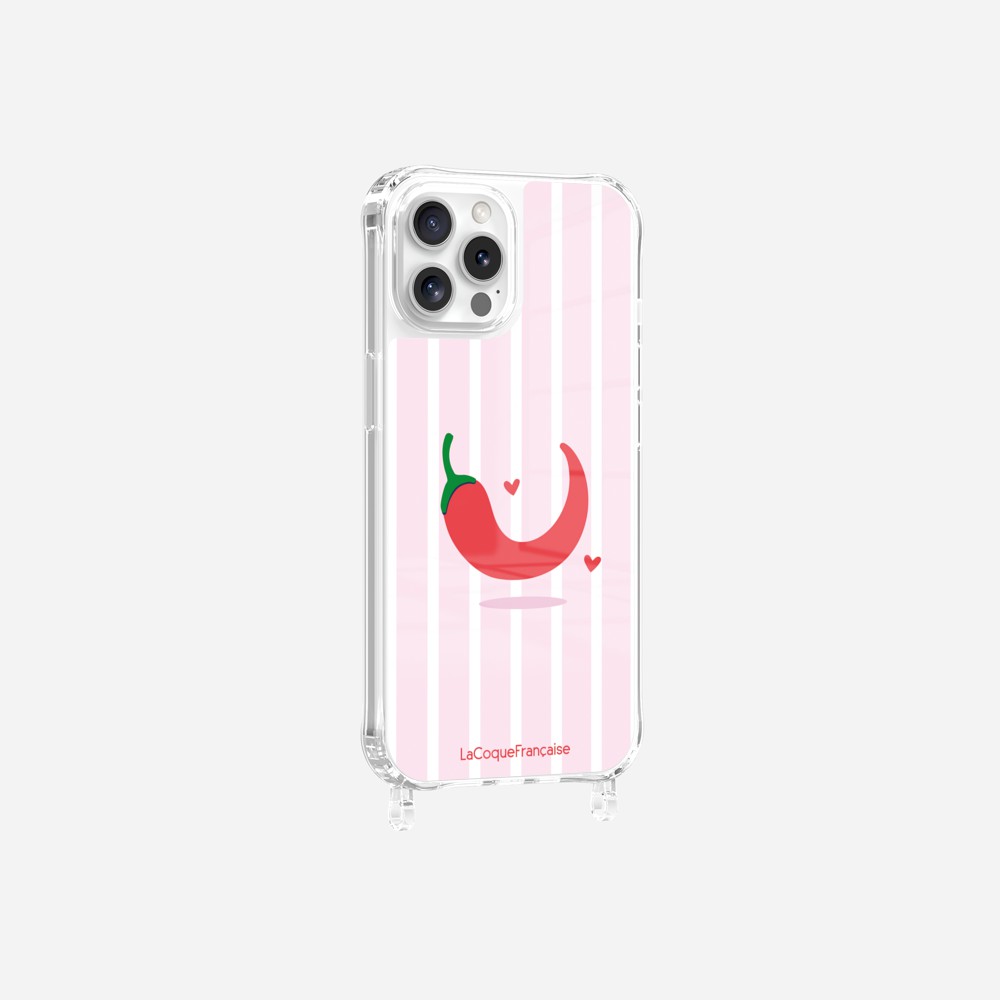 Coque Anneaux Imprimee Piment Rayure - 22