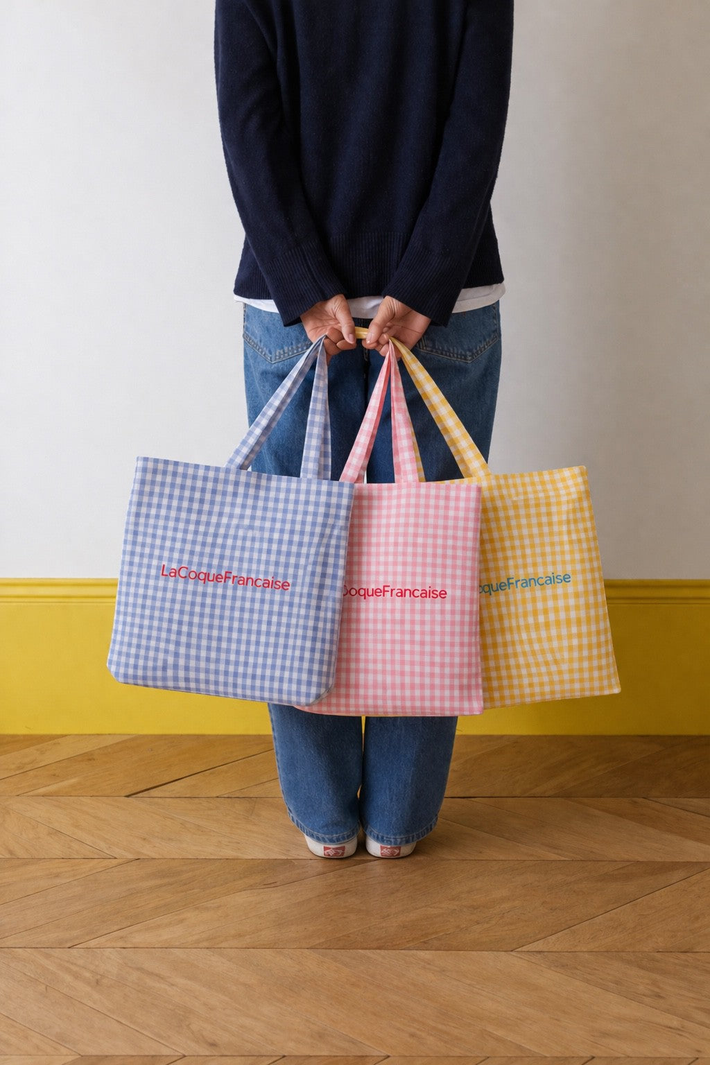 Tote Bag Vichy Bleu Bleu